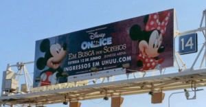 Disney On Ice escolhe os painéis da Ponte para sua campanha publicitária
